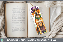 GorgeousMardi Gras Splash Dogs Bookmark design.