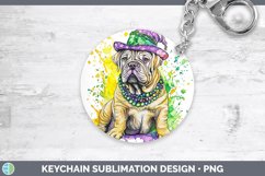 GorgeousMardi Gras Splash Dogs Keychain design.