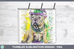 GorgeousMardi Gras Splash Dogs Tumbler design.