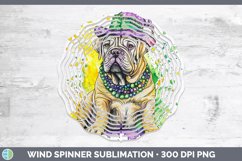 GorgeousMardi Gras Splash Dogs Wind Spinner design.