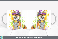GorgeousMardi Gras Splash Dogs Mug Wrap design.