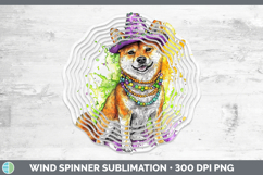 GorgeousMardi Gras Splash Dogs Wind Spinner design.