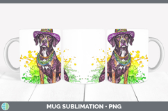 GorgeousMardi Gras Splash Dogs Mug Wrap design.