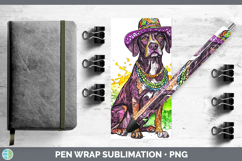 GorgeousMardi Gras Splash Dogs Pen Wrap design.