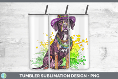GorgeousMardi Gras Splash Dogs Tumbler design.