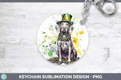 GorgeousMardi Gras Splash Dogs Keychain design.