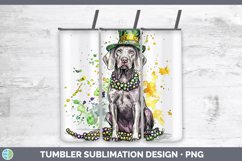 GorgeousMardi Gras Splash Dogs Tumbler design.