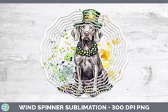 GorgeousMardi Gras Splash Dogs Wind Spinner design.