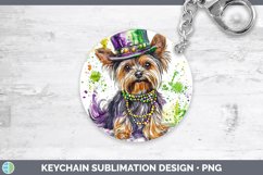 GorgeousMardi Gras Splash Dogs Keychain design.