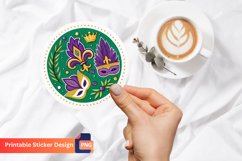 Mardi Gras Stickers, Colorful Mardi Gras Stickers Product Image 1