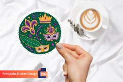 Mardi Gras Stickers, Colorful Mardi Gras Stickers Product Image 1