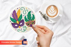Mardi Gras Stickers, Colorful Mardi Gras Stickers Product Image 1