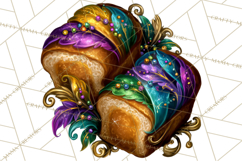Mardi Gras Cafe Clipart Sweets Desserts Coffee Pastries PNG Product Image 2