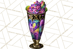 Mardi Gras Cafe Clipart Sweets Desserts Coffee Pastries PNG Product Image 3