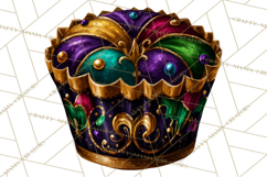 Mardi Gras Cafe Clipart Sweets Desserts Coffee Pastries PNG Product Image 5