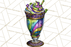 Mardi Gras Cafe Clipart Sweets Desserts Coffee Pastries PNG Product Image 3