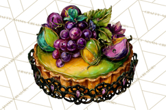 Mardi Gras Cafe Clipart Sweets Desserts Coffee Pastries PNG Product Image 2