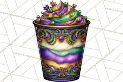 Mardi Gras Cafe Clipart Sweets Desserts Coffee Pastries PNG Product Image 3