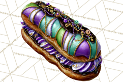 Mardi Gras Cafe Clipart Sweets Desserts Coffee Pastries PNG Product Image 5