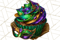 Mardi Gras Cafe Clipart Sweets Desserts Coffee Pastries PNG Product Image 4