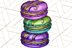 Mardi Gras Cafe Clipart Sweets Desserts Coffee Pastries PNG Product Image 5
