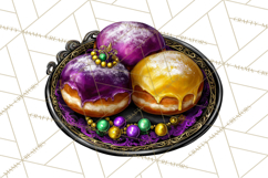 Mardi Gras Cafe Clipart Sweets Desserts Coffee Pastries PNG Product Image 2