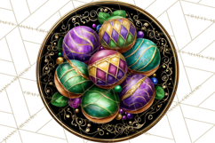 Mardi Gras Cafe Clipart Sweets Desserts Coffee Pastries PNG Product Image 5