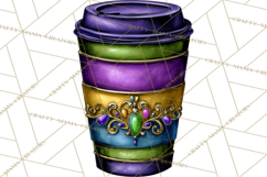 Mardi Gras Cafe Clipart Sweets Desserts Coffee Pastries PNG Product Image 2