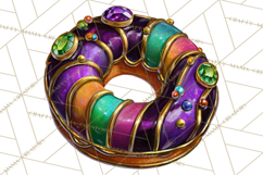 Mardi Gras Cafe Clipart Sweets Desserts Coffee Pastries PNG Product Image 4