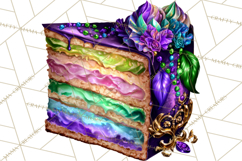 Mardi Gras Cafe Clipart Sweets Desserts Coffee Pastries PNG Product Image 5