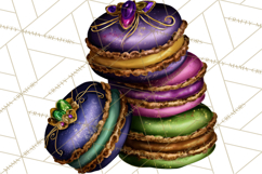Mardi Gras Cafe Clipart Sweets Desserts Coffee Pastries PNG Product Image 4