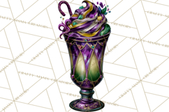 Mardi Gras Cafe Clipart Sweets Desserts Coffee Pastries PNG Product Image 4