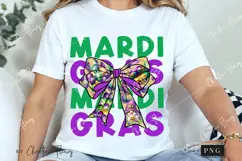 Mardi Gras Coquette Bow PNG, Mardi Gras PNG Product Image 3