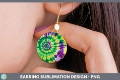 GorgeousMardi Gras Round Earrings design.