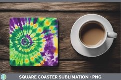GorgeousMardi Gras Square Coaster design.