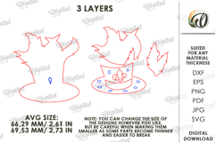 Mardi Gras Tiered Tray Laser Cut. Mardi Gras Hat SVG Product Image 2