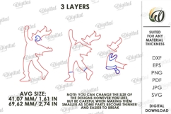 Mardi Gras Tiered Tray Laser Cut. Mardi Gras Decor SVG Product Image 2