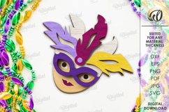 Mardi Gras Tiered Tray Laser Cut. Mardi Gras Decor SVG Product Image 7