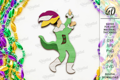 Mardi Gras Tiered Tray Laser Cut. Mardi Gras Decor SVG Product Image 8