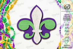 Mardi Gras Tiered Tray Laser Cut. Mardi Gras Decor SVG Product Image 11
