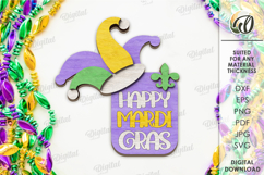 Mardi Gras Tiered Tray Laser Cut. Mardi Gras Decor SVG Product Image 12