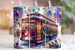 Mardi Gras Train Tumbler Wrap, Mardi Gras Tumbler PNG Product Image 1