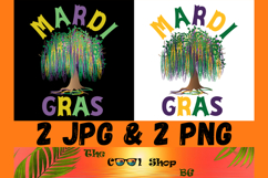 Mardi Gras Tree Png, Mardi Gras Bead Tree Png Sublimation Product Image 1