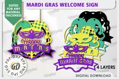 Mardi Gras Welcome Signs Laser Cut Bundle. Mardi Gras Decor Product Image 4