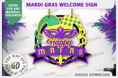 Mardi Gras Welcome Signs Laser Cut Bundle. Mardi Gras Decor Product Image 3