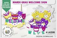 Mardi Gras Welcome Signs Laser Cut Bundle. Mardi Gras Decor Product Image 10