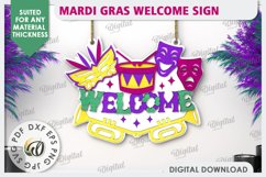 Mardi Gras Welcome Signs Laser Cut Bundle. Mardi Gras Decor Product Image 9