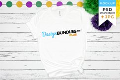 Mardi Gras mockup Bella Canvas | White T-shirt mockup Product Image 1