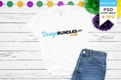 White Bella Canvas Mockup Mardi Gras | Mardi Gras shirt Product Image 1