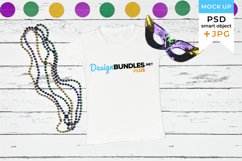 Mardi Gras mockup White T-shirt | Kids T-shirt mockup Product Image 1